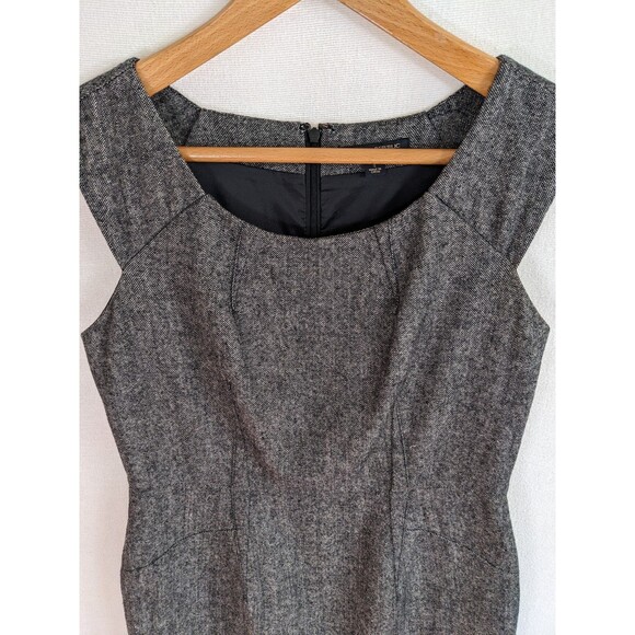 Banana Republic Sheath Tweed Dress Women 4 Gray Wool Blend Classic Office - Picture 2 of 10